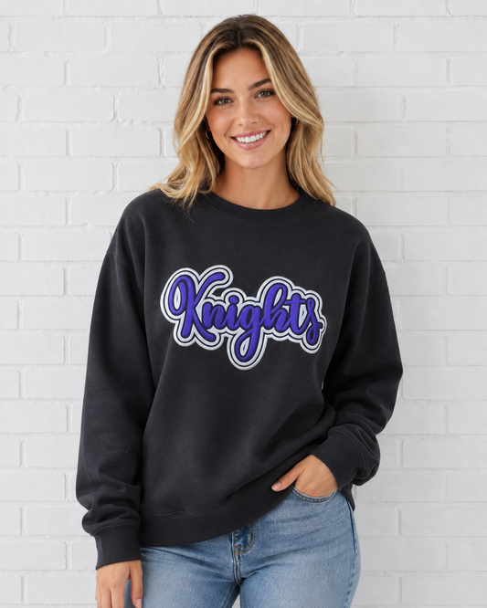 North Webster Knights Black Gildan RTW Crewneck
