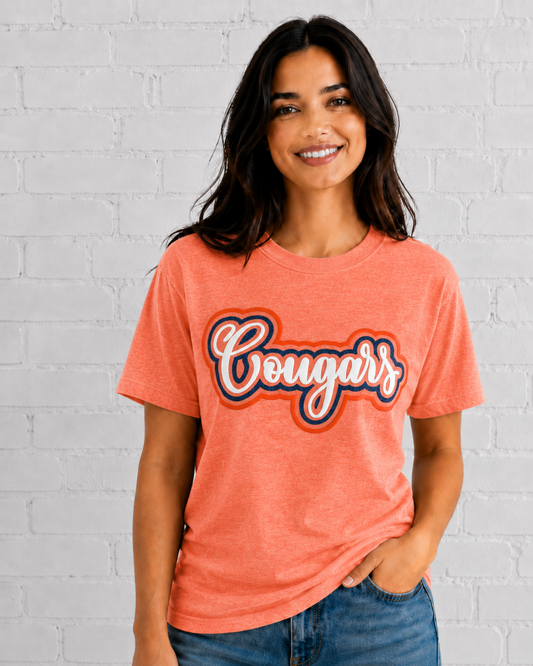 Cope Cougars Htr Orange SS RTW Tee
