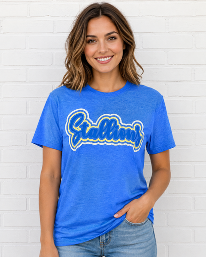 CMMS Stallions Htr Royal Blue SS RTW Tee