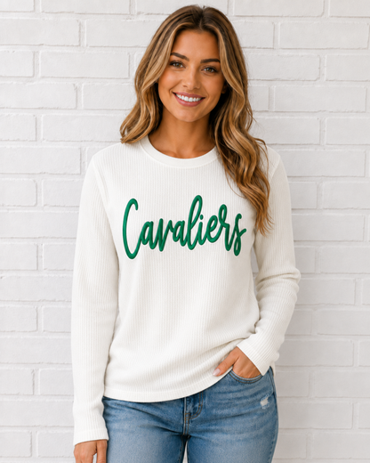 Cavaliers Embroidered Puff Boxercraft Corded Crewneck