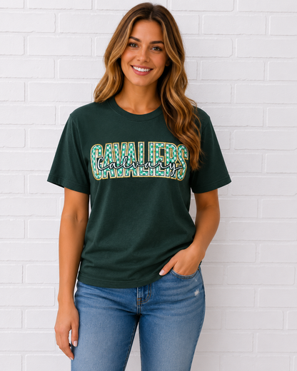 Cavaliers On Plaid Gildans Forest