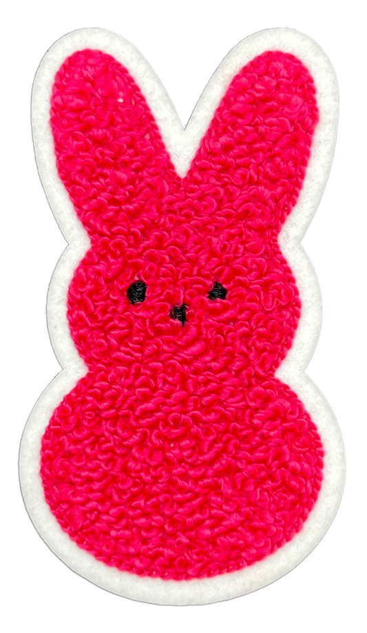 3 3/4" Pink Easter Peeps Chenille Patch