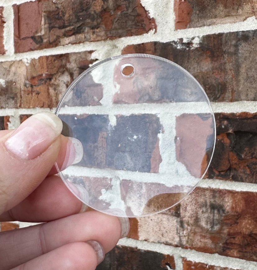 2" Acrylic Circle Keychain