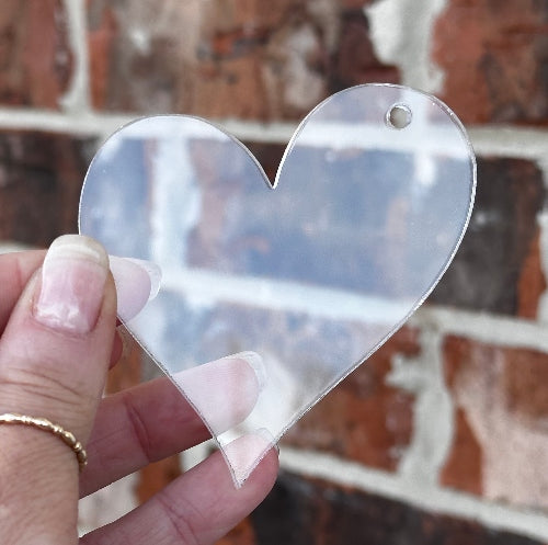 3" Acrylic Heart Keychain 2