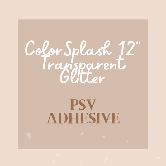 12" ColorSplash Transparent Glitter PSV