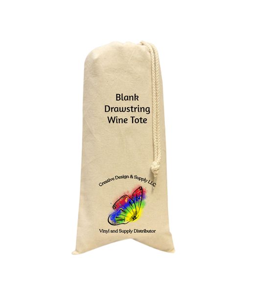 Natural Drawstring Wine Bag