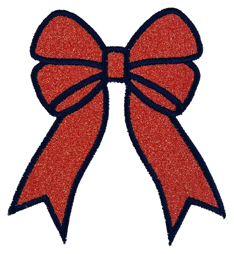 Applique Glitter Bows