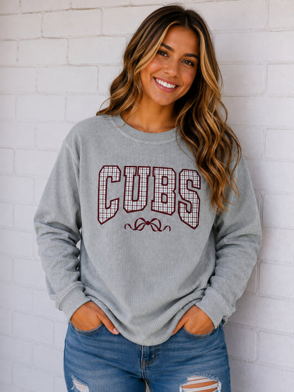Kingston Cubs w/ Bow on Corded Crew