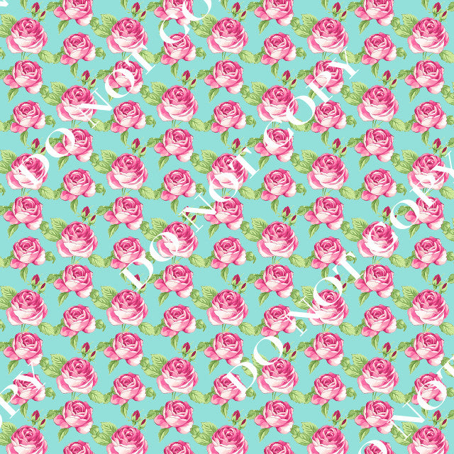 HTV Pink/Turquoise Floral PPV