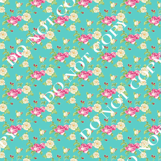 HTV Pink/Turquoise Floral PPV