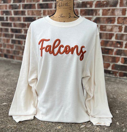 Falcons Embroidered Puff Boxercraft Corded Crewneck