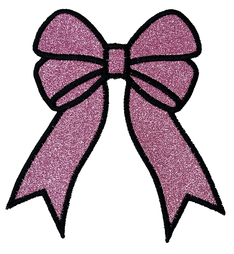 Applique Glitter Bows