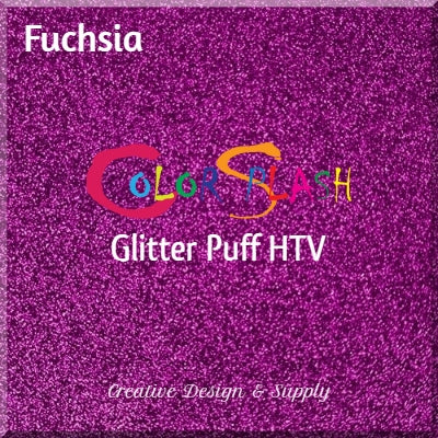 20" Fuchsia Glitter Puff HTV