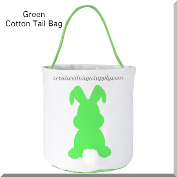 Green Cotton Tail Bunny Bag