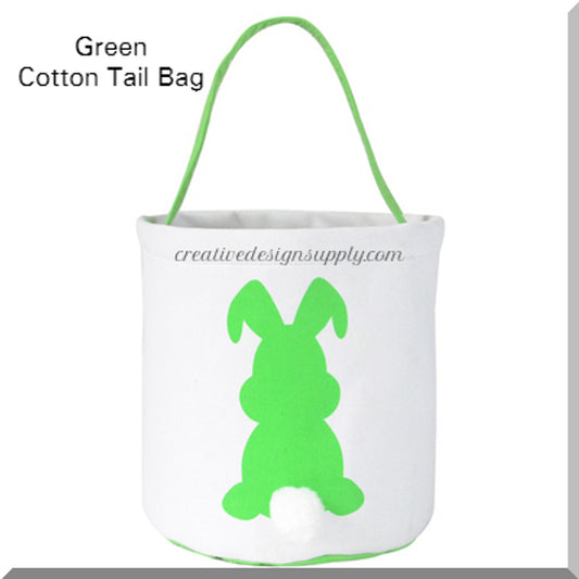 Green Cotton Tail Bunny Bag