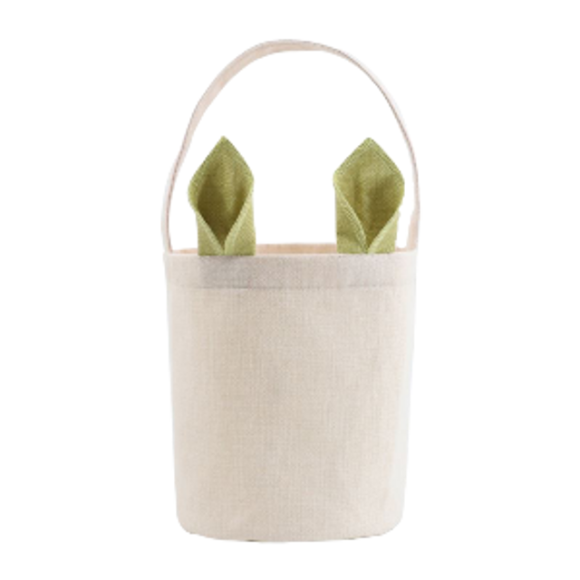 Green Linen Bunny Bag