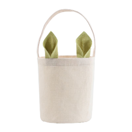 Green Linen Bunny Bag