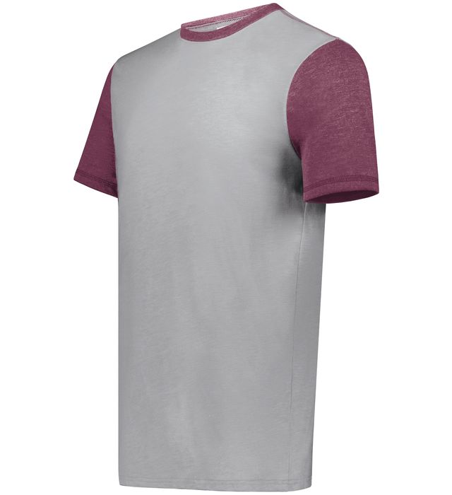 Grey Htr/Maroon Htr Youth Gameday Vintage Ringer Tee 6877
