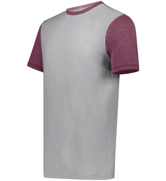 Grey Htr/Maroon Htr Youth Gameday Vintage Ringer Tee 6877