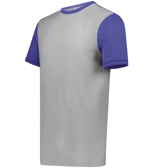 Grey Htr/Purple Htr Adult Gameday Vintage Ringer Tee 6876