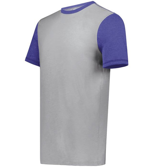 Grey Htr/Purple Htr Adult Gameday Vintage Ringer Tee 6876