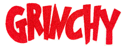 10" Grinchy Chenille Patch