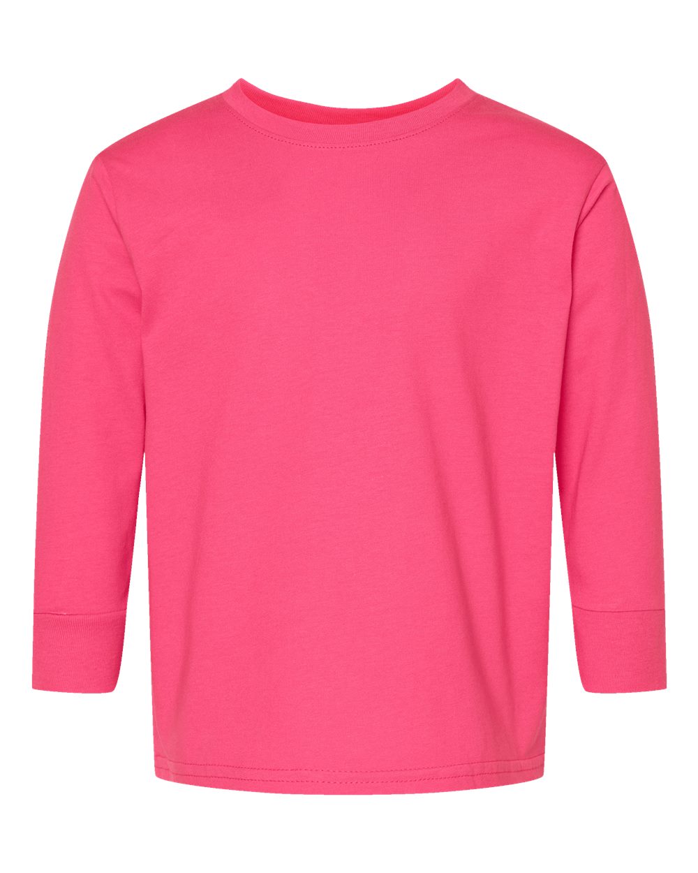 Hot Pink Toddler Fine Jersey Long Sleeve Tee - 3302