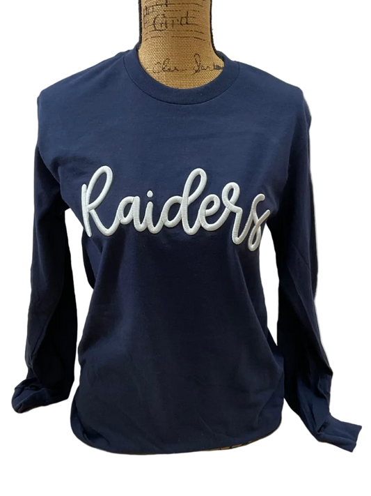 Raiders Embroidered Puff Gildan Long Sleeve