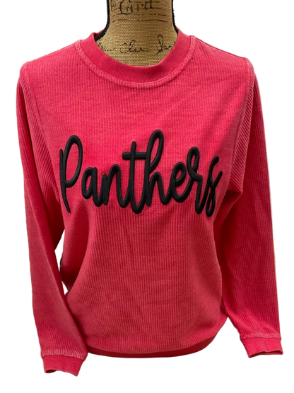Panthers Embroidered Puff Boxercraft Corded Crewneck