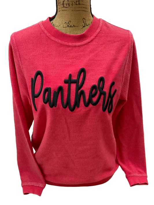 Panthers Embroidered Puff Boxercraft Corded Crewneck