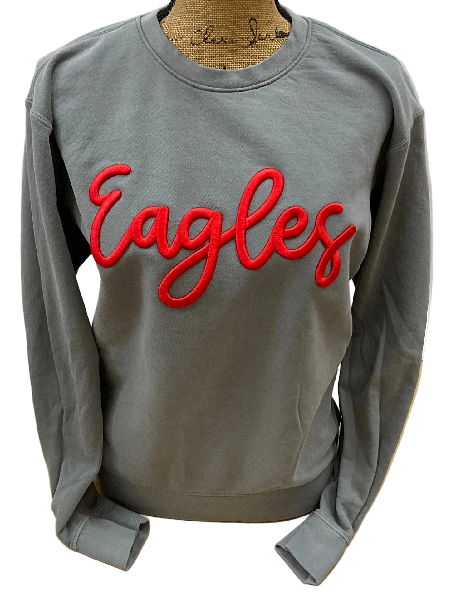 Eagles Embroidered Puff Comfort Colors Crewneck
