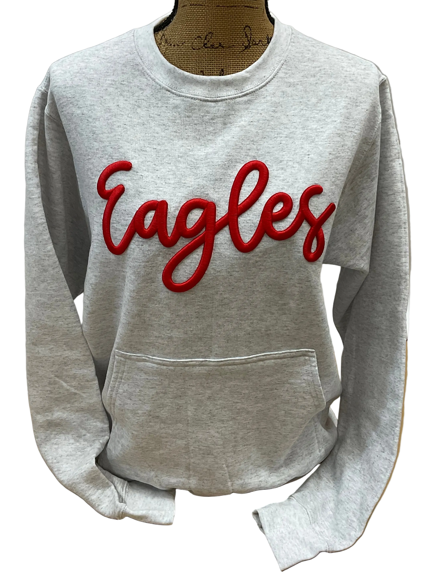 Eagles Embroidered Puff Port and Co. Crewneck