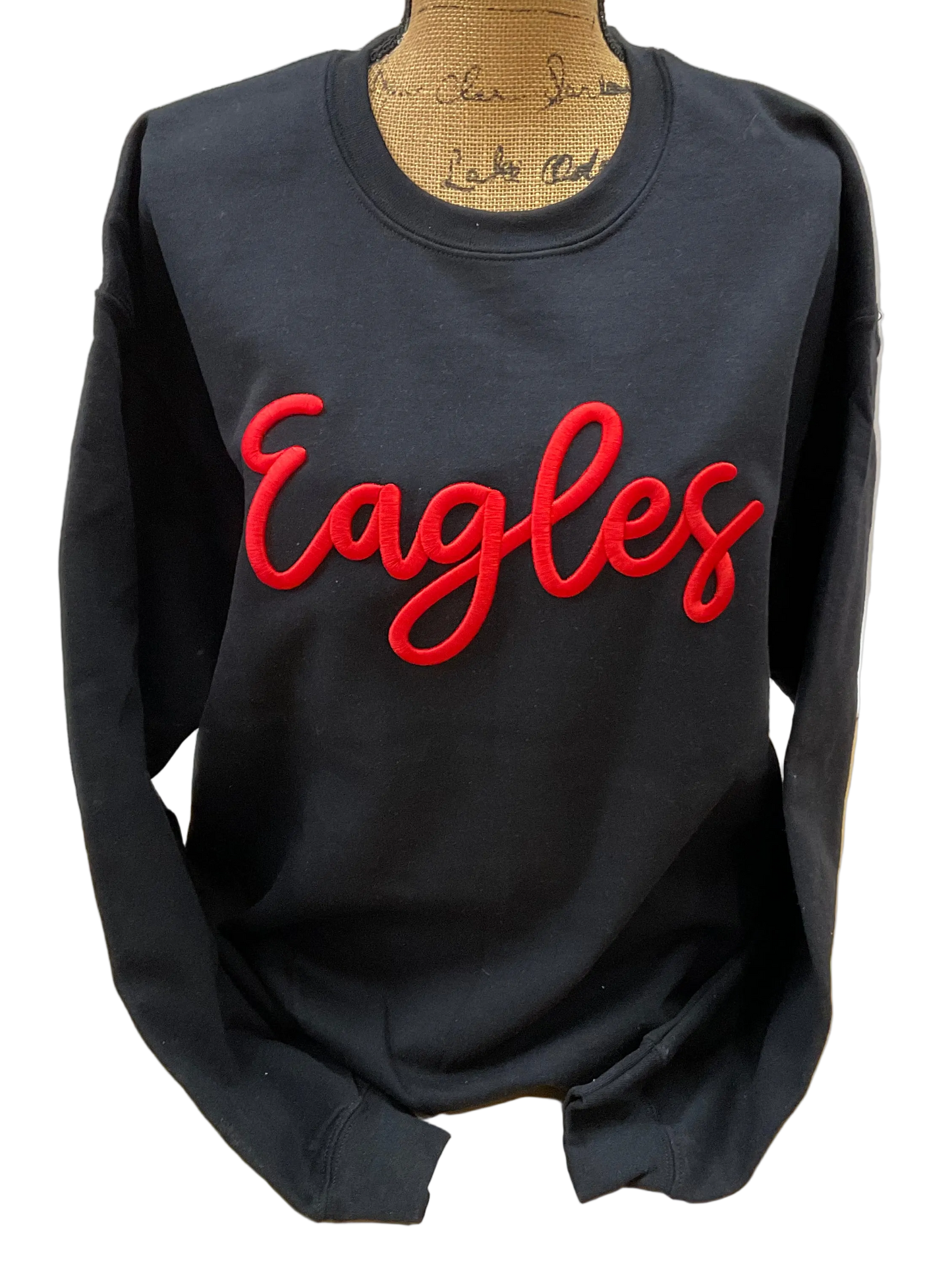 Eagles Embroidered Puff Gildan Crewneck