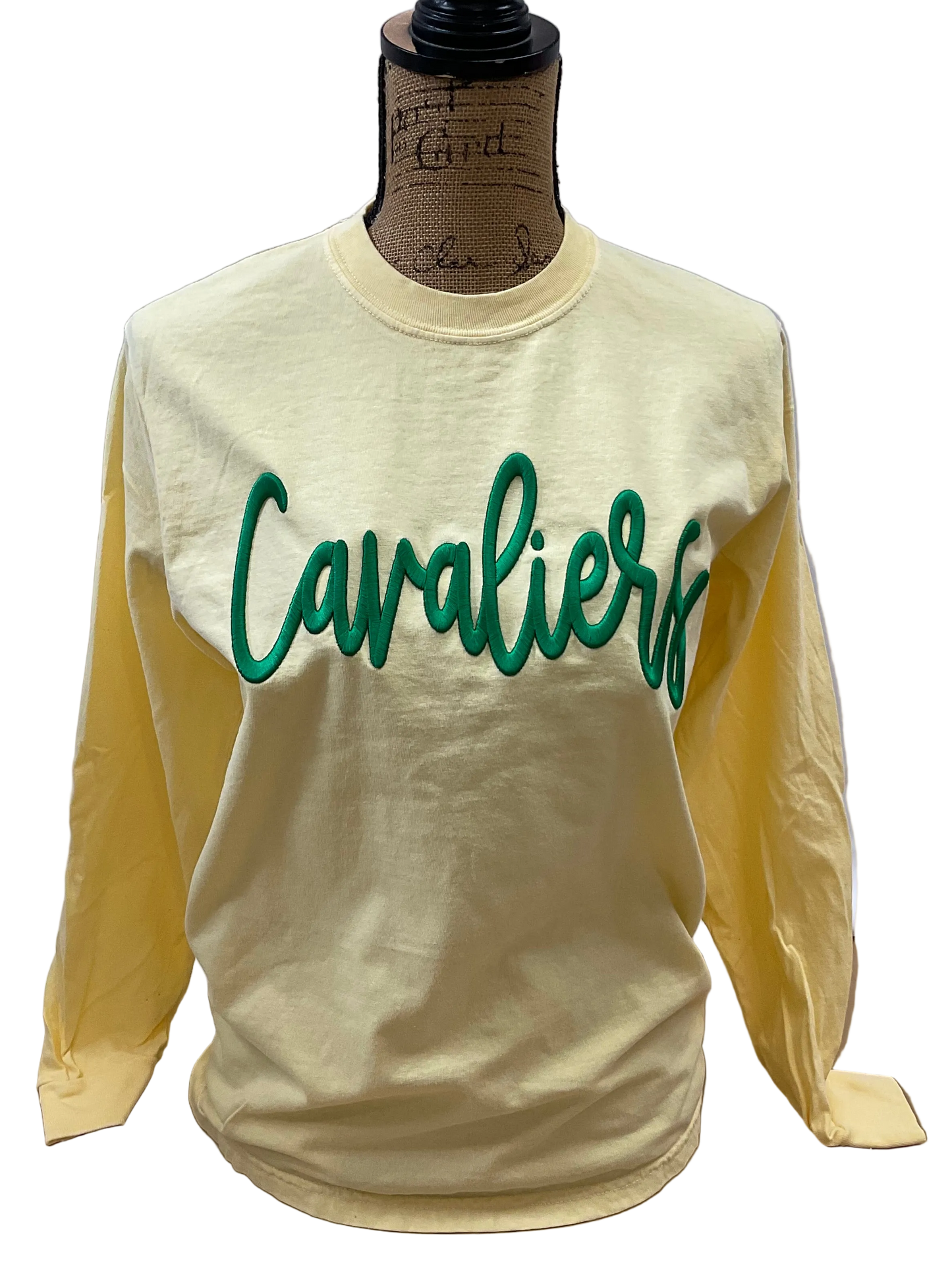 Cavaliers Embroidered Puff Comfort Colors Long Sleeve