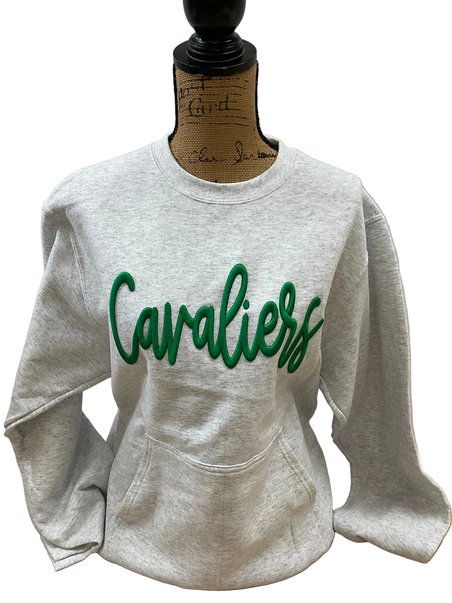 Cavaliers Embroidered Puff Port and Co. Crewneck