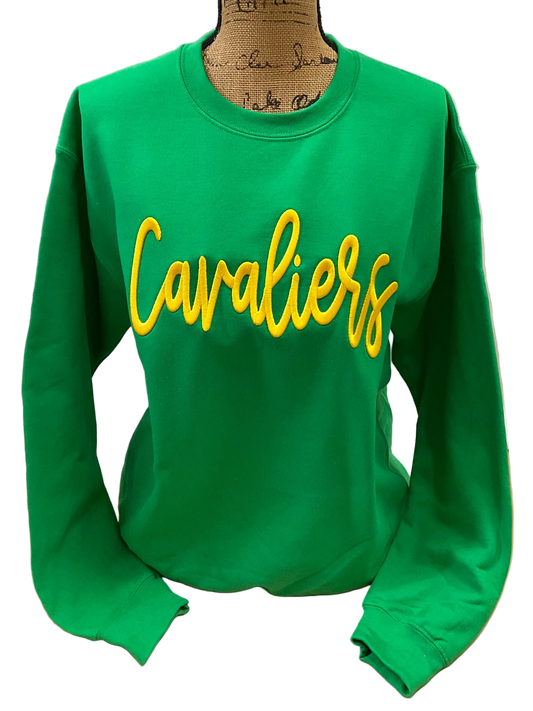Cavaliers Embroidered Puff Gildan Crewneck