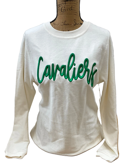 Cavaliers Embroidered Puff Boxercraft Corded Crewneck