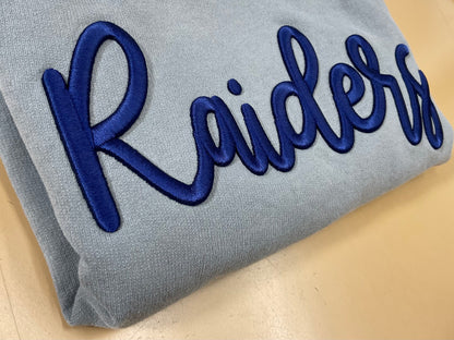 Raiders Embroidered Puff Comfort Colors Crewneck