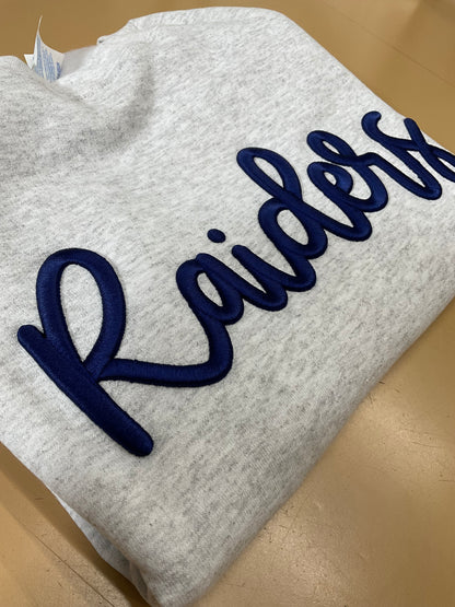 Raiders Embroidered Puff Port and Co. Crewneck