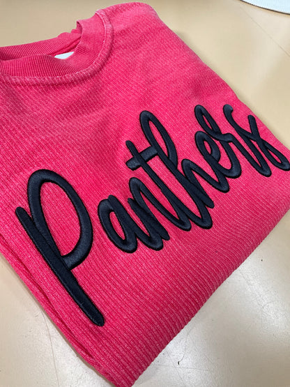 Panthers Embroidered Puff Boxercraft Corded Crewneck