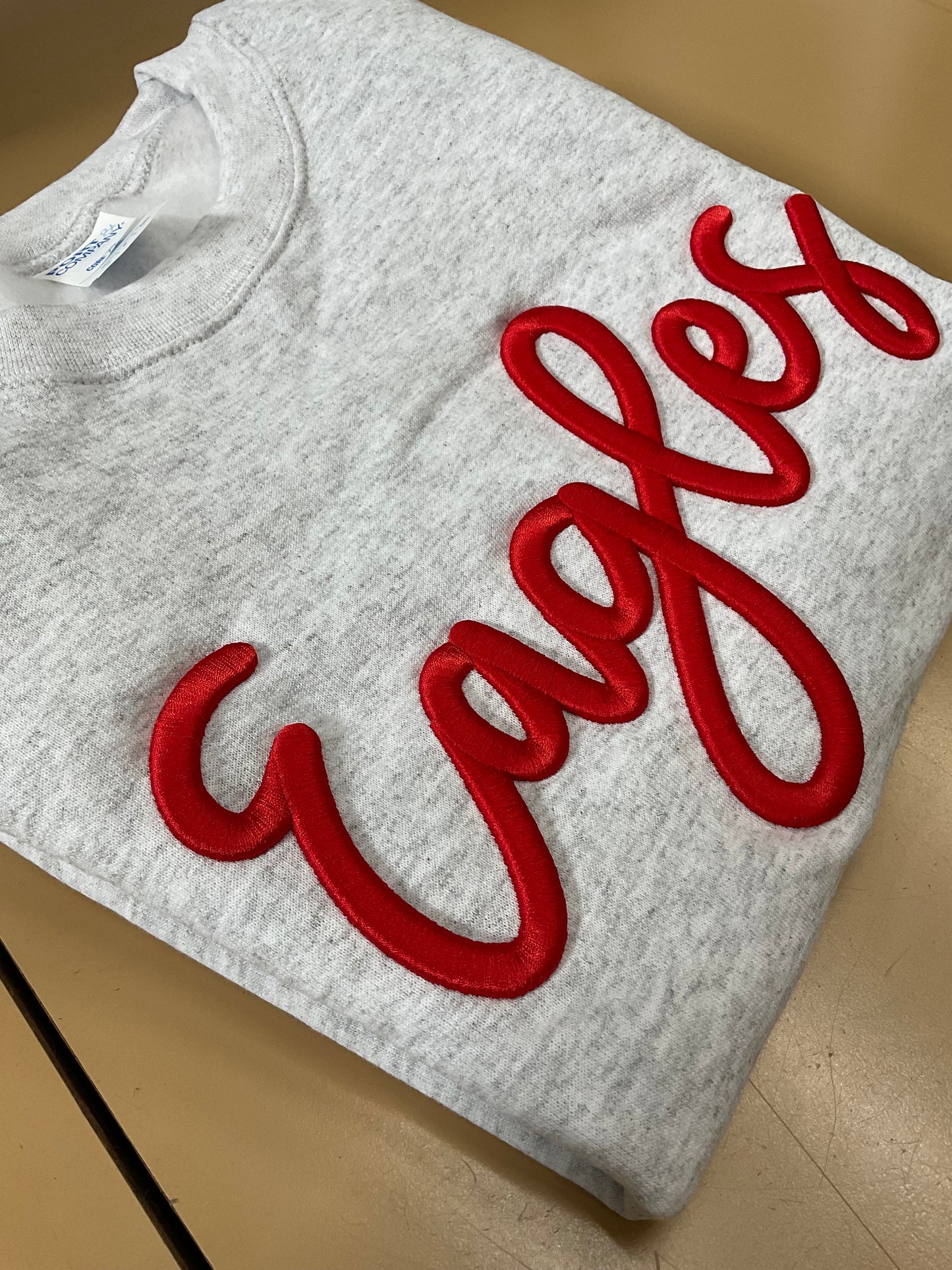 Eagles Embroidered Puff Port and Co. Crewneck