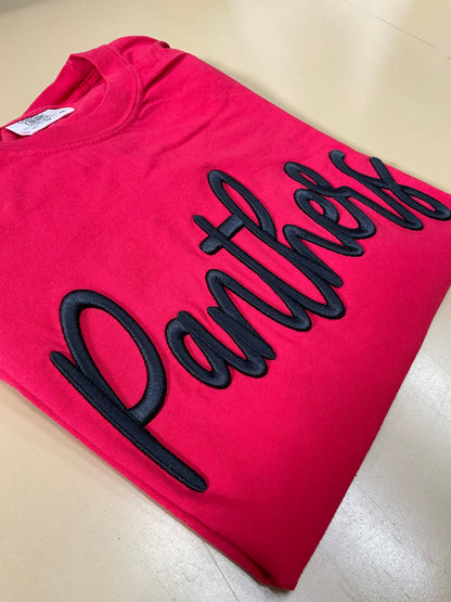 Panthers Embroidered Puff Comfort Colors Long Sleeve