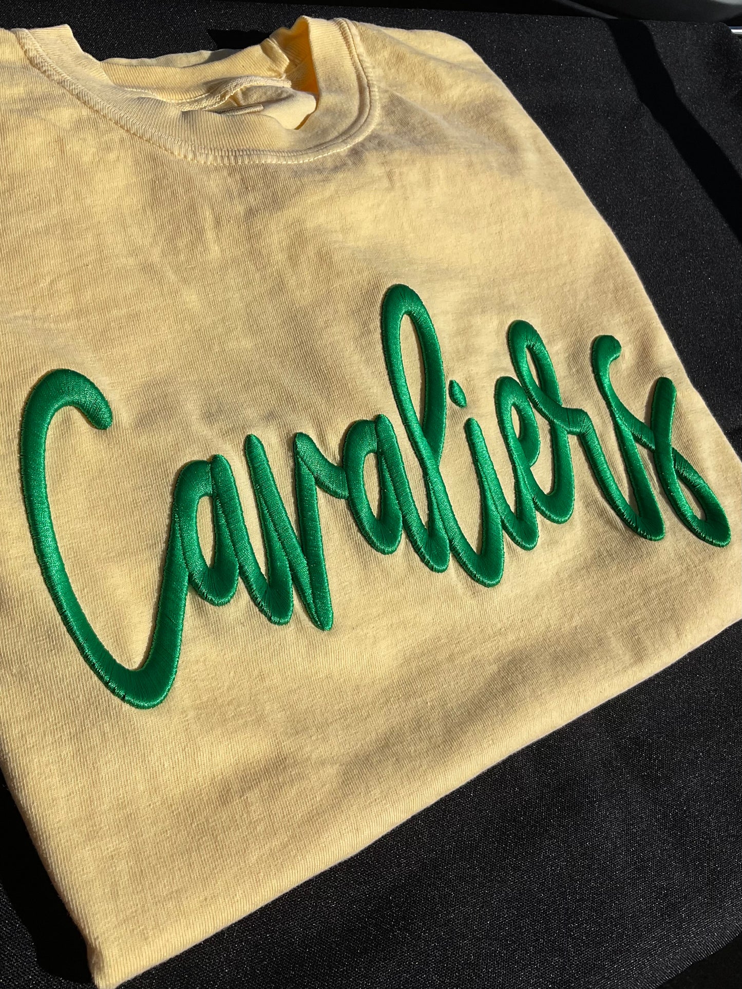 Cavaliers Embroidered Puff Comfort Colors Long Sleeve