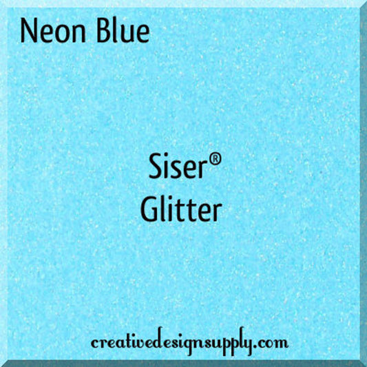 20” Neon Blue Glitter