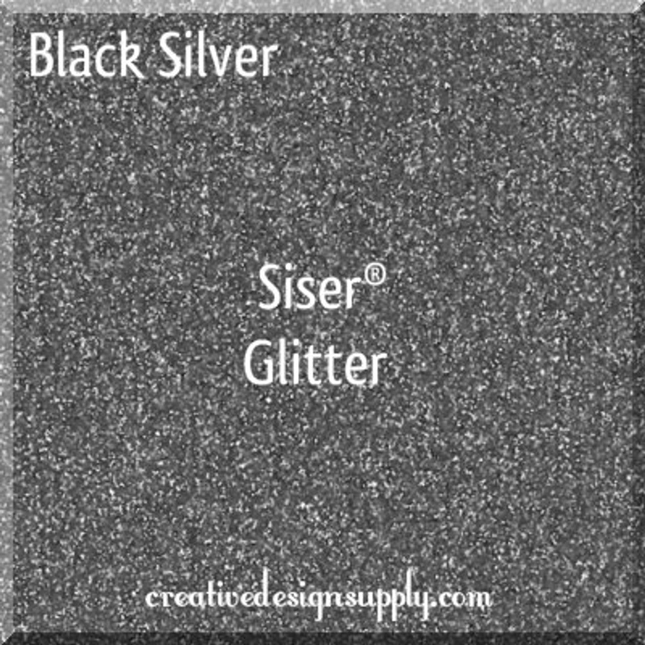 20” Black Silver Glitter