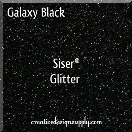 12” Galaxy Black Glitter