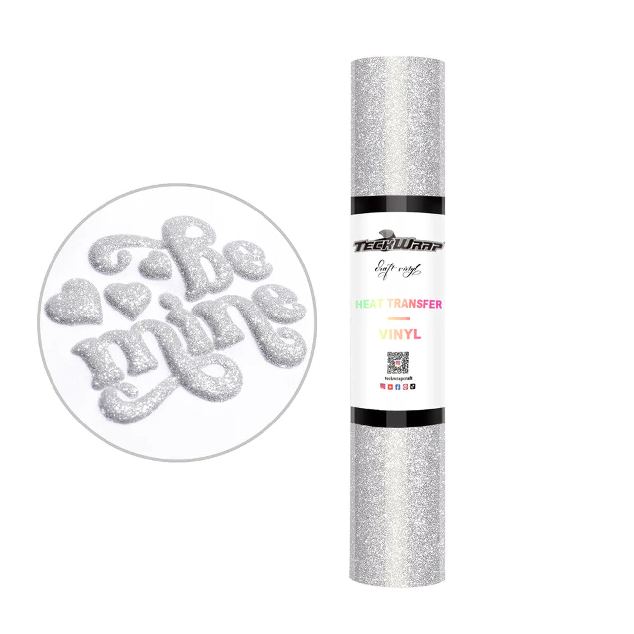 5ft Silver Glitter Puff HTV