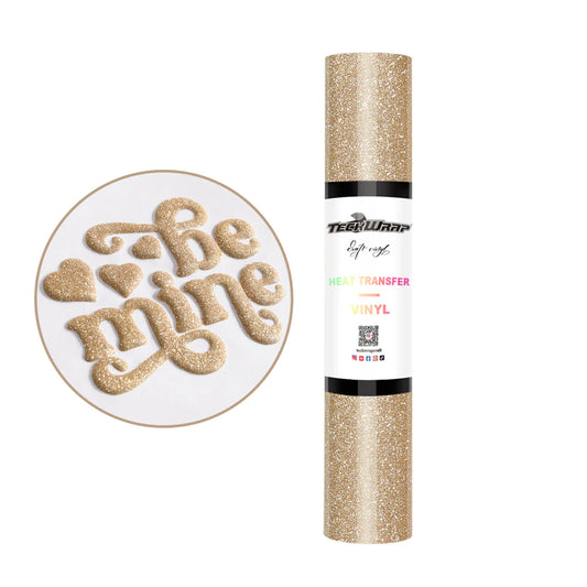 5ft Champagne Gold Glitter Puff HTV