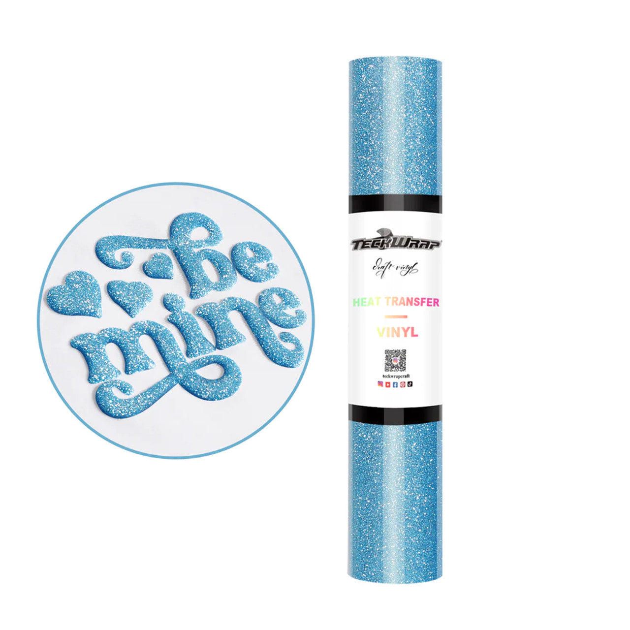 5ft Romantic Blue Glitter Puff HTV