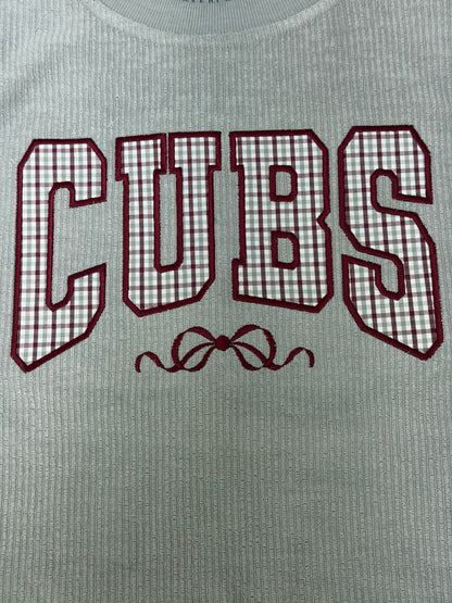 Kingston Cubs w/ Bow on Corded Crew